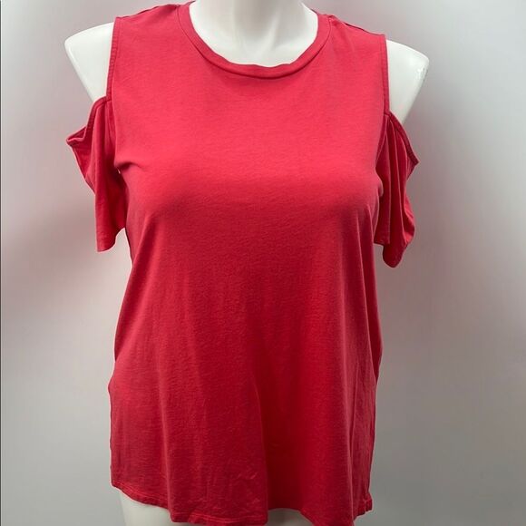 Michael Kors Cold Shoulder Short Sleeve Top - Picture 1 of 5